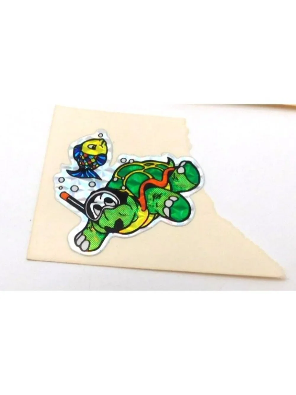 Vintage Vending Prism Holographic Turtle Frog Sticker Sheets 1980s Collectible